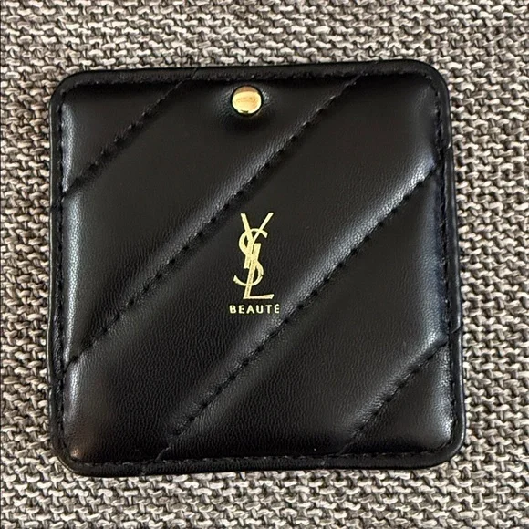 Yves Saint Laurent Beauty Square Compact Pocket Mirror Black New - Picture 6 of 14